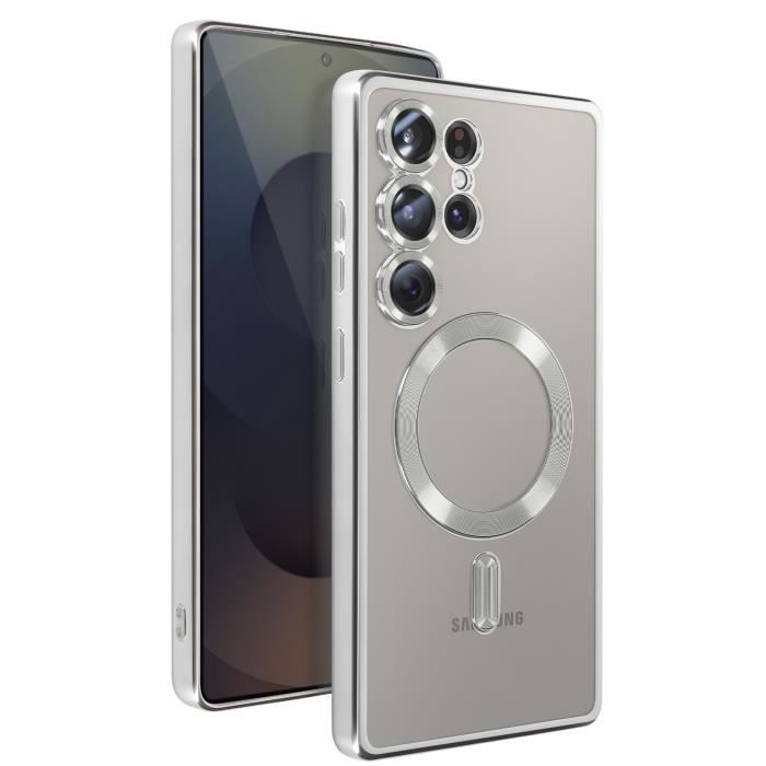 Coque Rigide Transparente Avec Contour Chromé Argenté Pour Samsung S5 - Neuve