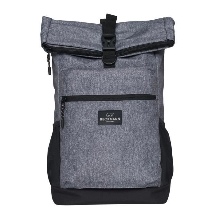 BECKMANN Sport Light Rolltop Backpack Grey Malange [161104] - sac à dos ...