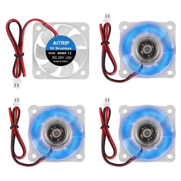 WINSINN Lot 2 Mini Ventilateurs 20×20×6.3 Mm 5V Haute Vitesse Roulement Hydraulique