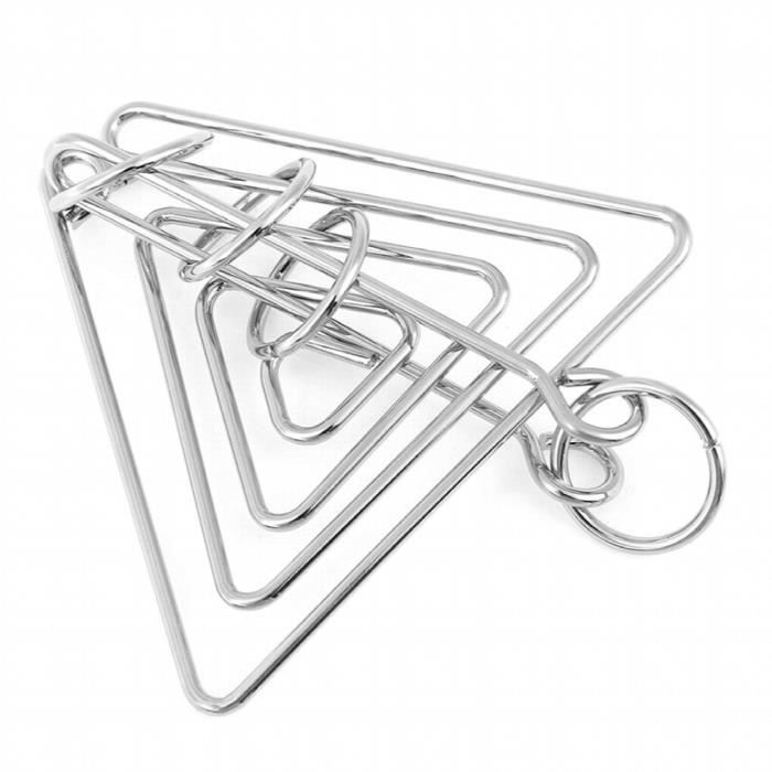 CRAZE Difficile Métal Triangulaire Anneau Fil Puzzle Cassetête Jeu Jouets pour Adultes Enfants