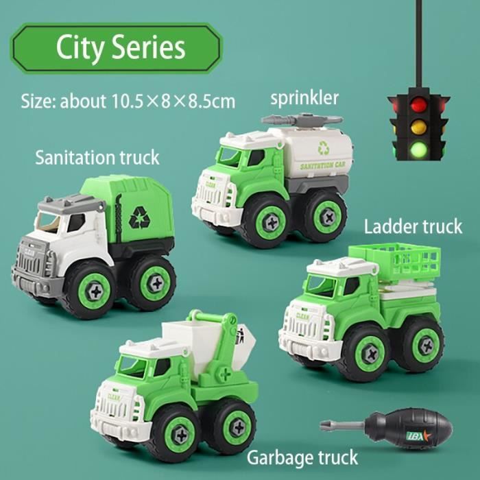 Calendrier De L'Avent Construction - 24 Jours De Blocs De Camions (pompiers Et Chantier) - Pour Enfants Dès 3 Ans - Jouets éducatifs - 4