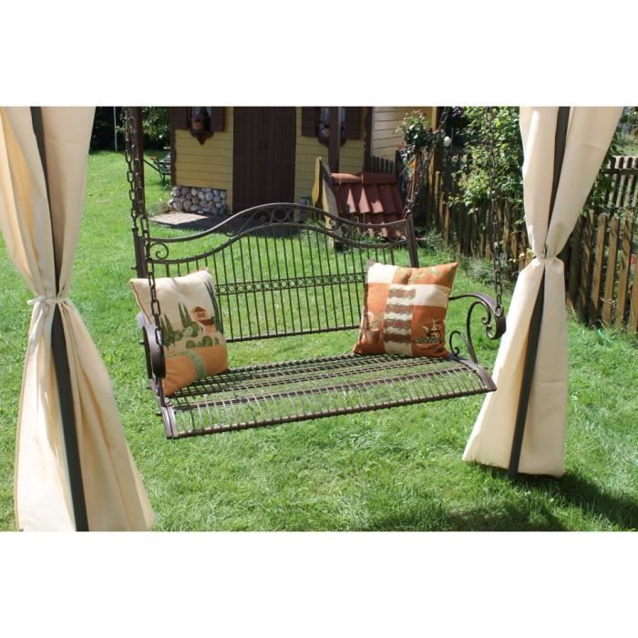 Dandibo Banc Suspendu 82505 Balancoire Avec Chaines Balancoire Banc Balancelle Jardin Achat Vente Balancelle Dandibo Banc Suspendu 82505 Cdiscount