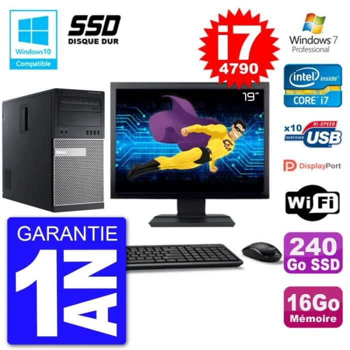 Dell PC 9020 SFF Intel Core i5 4570 RAM Disque Dur 500Go Windows 10 WiFi
