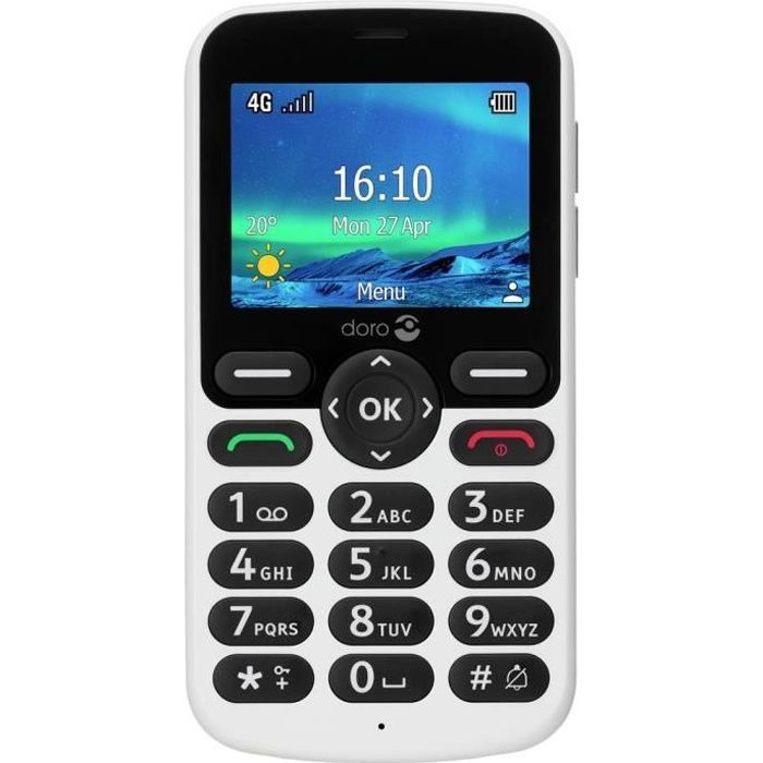 doro 5860 Téléphone portable pour séniors avec station de charge noir/blanc