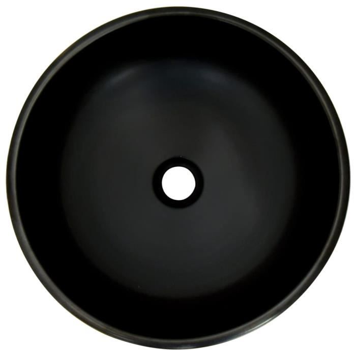 Drfeify Vasque à poser noir et bleu rond Φ41x14 cm céramique A155063 ...