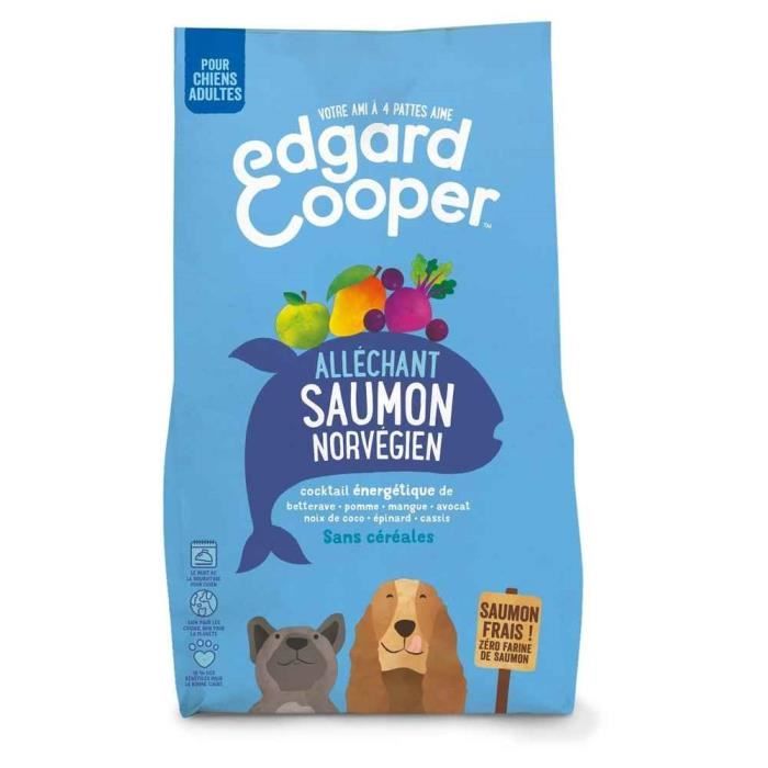 Croquettes pour Chien - Edgard & Cooper - 2 5Kg - Saumon frais - Sans céréales - Adulte moyen