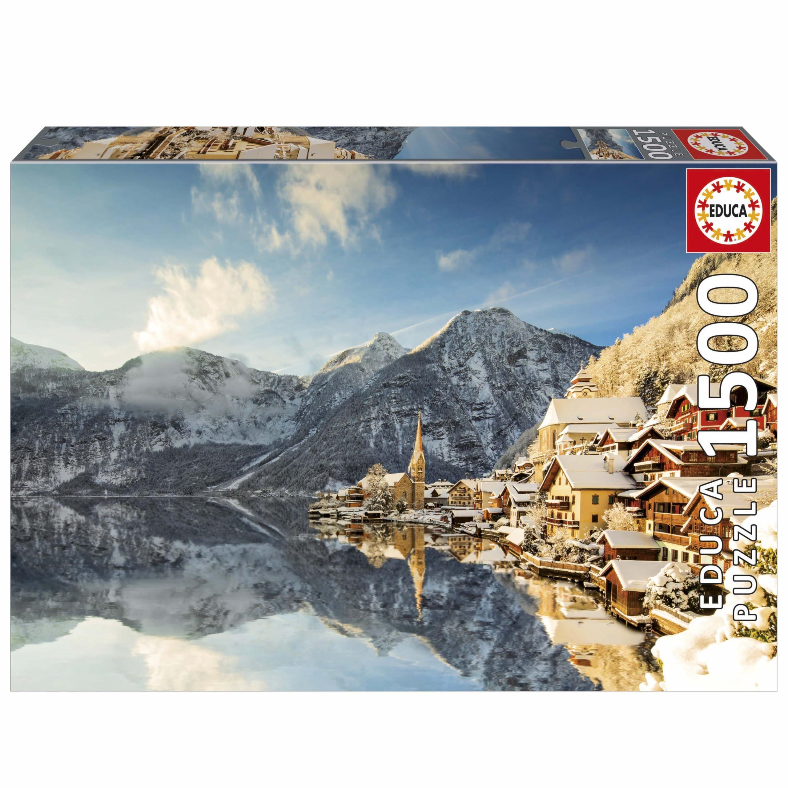 Educa Puzzle - Hallstatt Hiver - 1500 pièces - Paysage - 85 x 60 cm