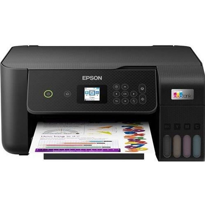 Imprimante multifonction - Epson - Ecotank ET 2820 - Noir - Jet dencre - A4 - Filaire