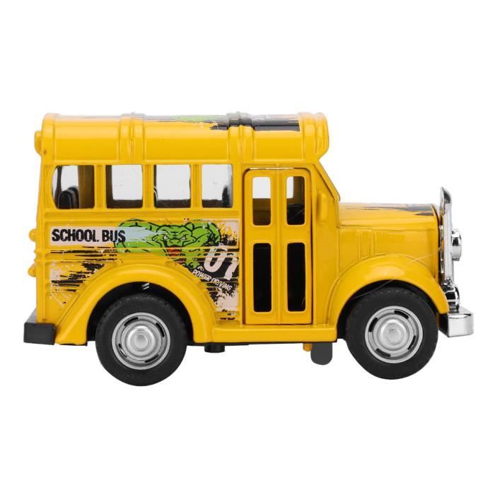 Jouet modèle d'autobus scolaire 1:43 Échelle Bus Voiture Modèle Alliage