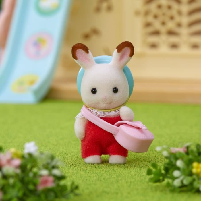 Sylvanian Families - 2197 - Le porte-clés bébé Lapin Chocolat Bleu