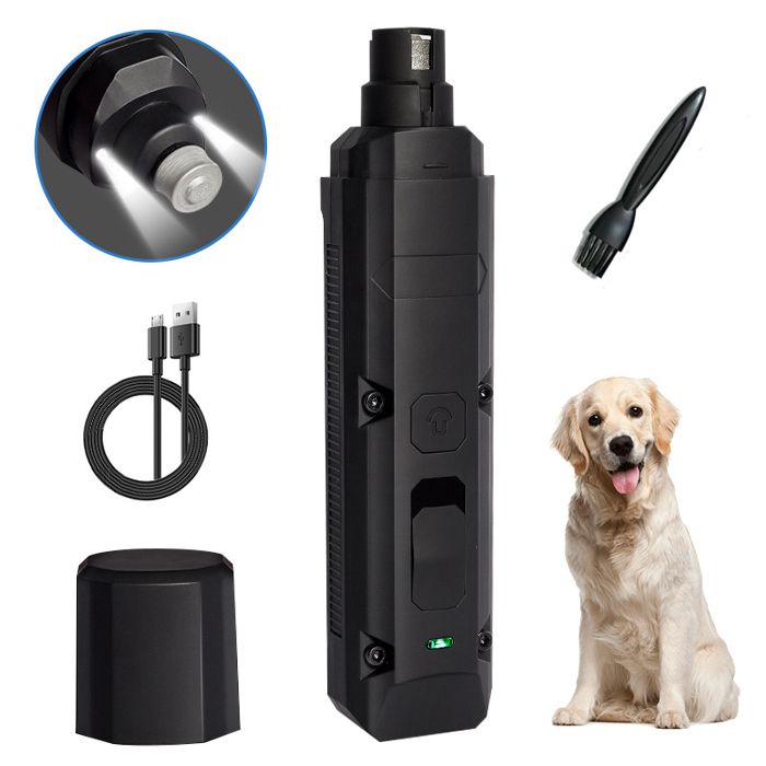 Comparer les prix de INF Coupe-ongles électrique pour animaux de compagnie meuleuse d'ongles pour chien 8000 tr/min lumières LED à faible bruit Le noir