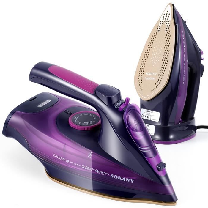 Fer à Repasser Vapeur - JOULLI - 2400W - 5 Vitesses Réglables - Réservoir 360ml - Semelle Céramique - Joulli