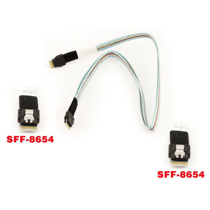 Cable MiniSAS HD SFF-8643 a U.2 SFF-8639 con alimentación SATA 15pin 50cm - Cablematic