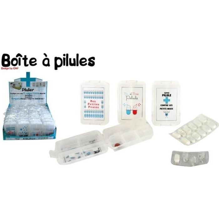 Boite A Pilule Pilulier A Medicament Rigolo Semainier 10 Cases