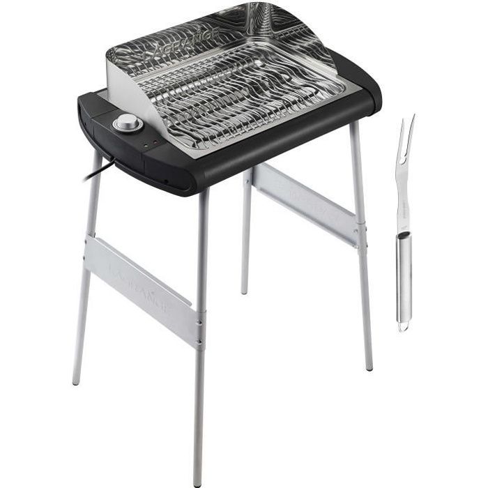 Barbecue électrique LAGRANGE Pavillon - 2300 W - Grande grille de cuisson 40x28 cm - Thermostat réglable