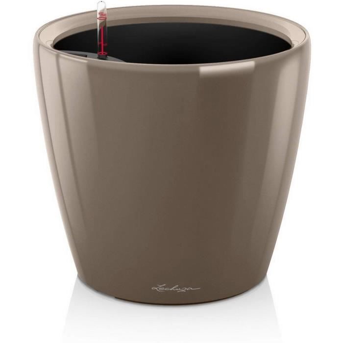 Pot de fleur LECHUZA Classico Premium LS 50 - kit complet, taupe brillant 