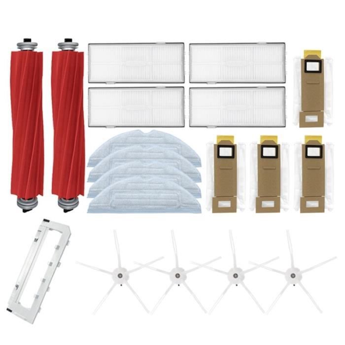 Kit Accessori di Ricambio per Xiaomi Roborock S7, Roborock S7 S7 Plus S7 MaxV, con spazzola principale, panno per la pulizia, filtro HEPA, spazzola laterale, strumento per la pulizia delle spazzole