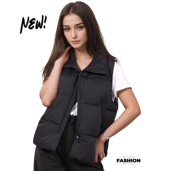 Doudoune femme sans manche noire new arrivals