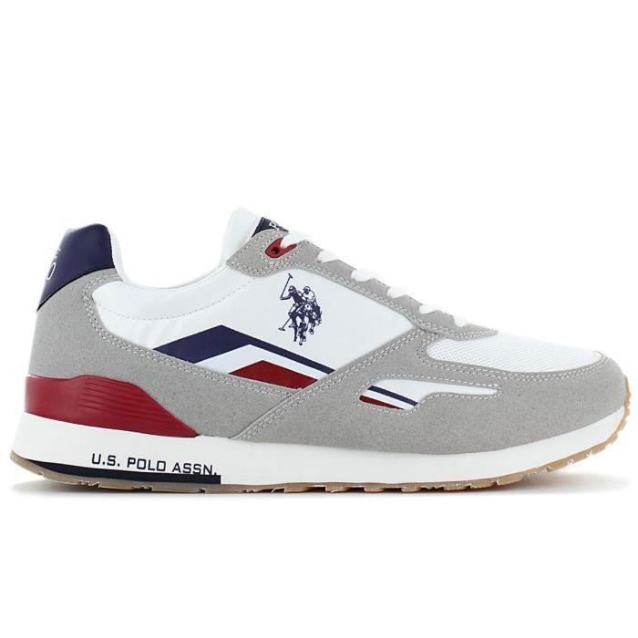 U.S. POLO ASSN. Tabry 003 - Hommes Sneakers Baskets Chaussures Blanc TABRY003-WHI