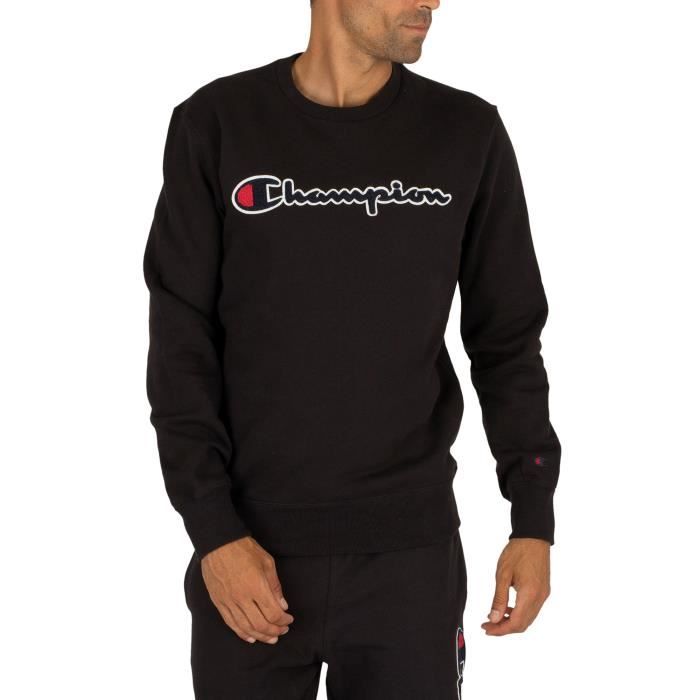 Champion Homme Sweat Shirt Graphique Noir Noir Cdiscount Pret A Porter