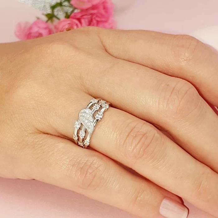 Bague Aile d Ange en Strass Anneau Bijoux Cadeau Fille Femme F te