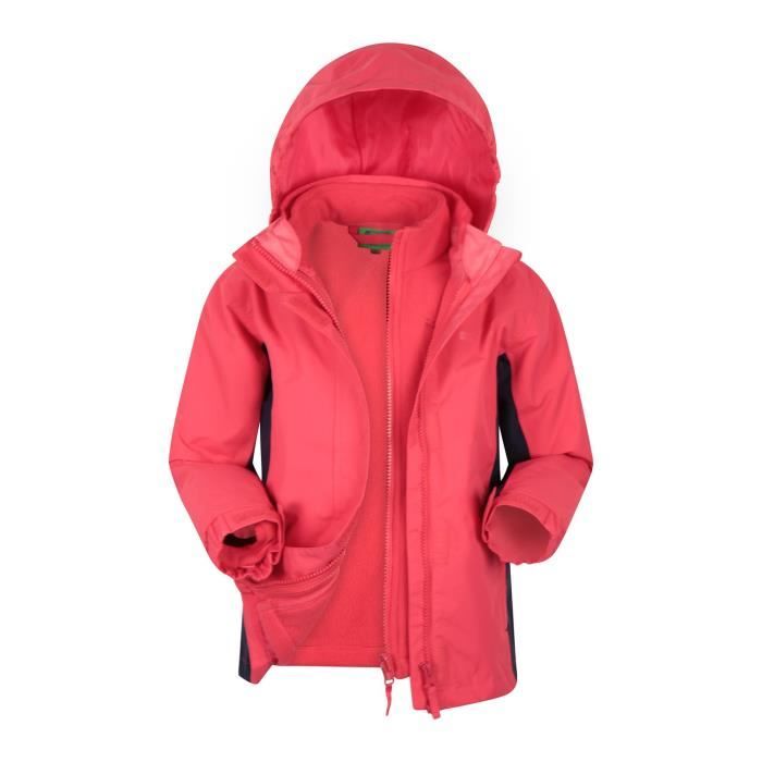 Mountain Warehouse Veste Enfant Fille Ado impermeable 3 en 1 Interieur Polaire Cdiscount Sport