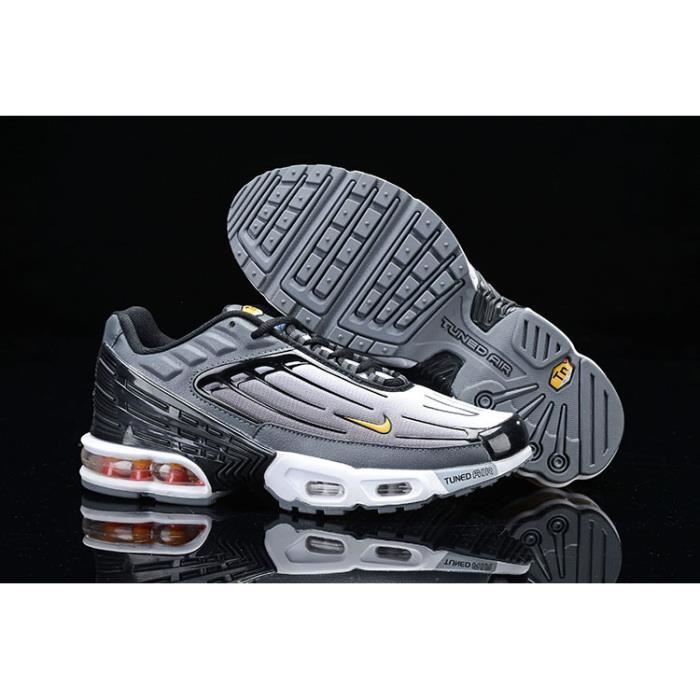 Nike Air Max TN 3 Chaussures running Femme Homme Entraînement Gris et noir  - Cdiscount Sport