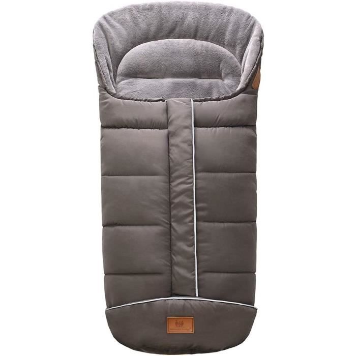 Chancelière Universelle Pour Poussette Bébé - Couverture Polaire Détachable - 88x40 Cm - Noir Et Blanc