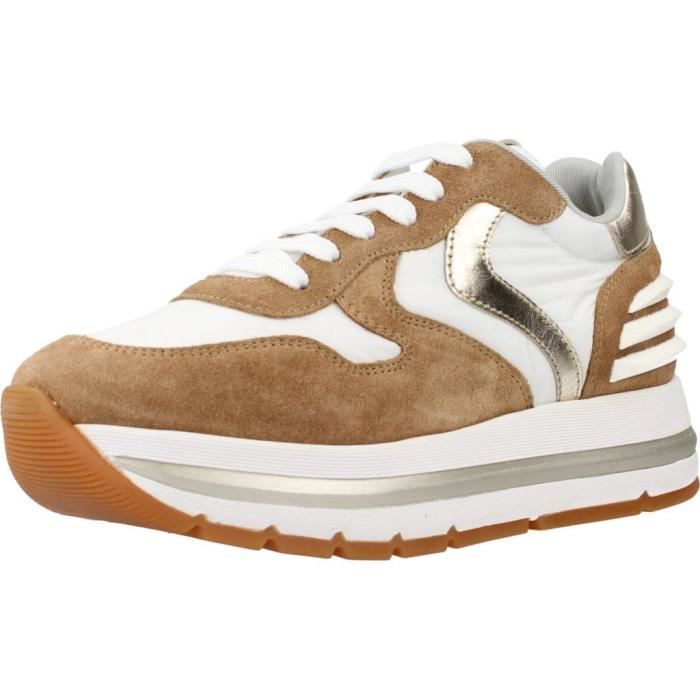 Basket VOILE BLANCHE 136266 Marron Femme Lacets Marron Cdiscount Chaussures