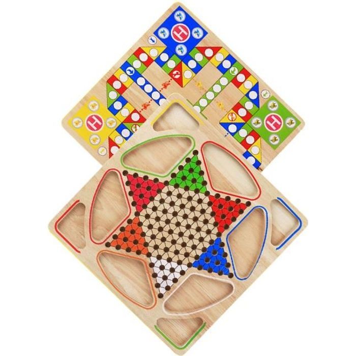 Wonderstoys Chinois Cheminkers 2 En 1 Jeu De Cartes Jouets En Bois Pour La Relation Parent Enfant Colore Cdiscount Jeux Jouets