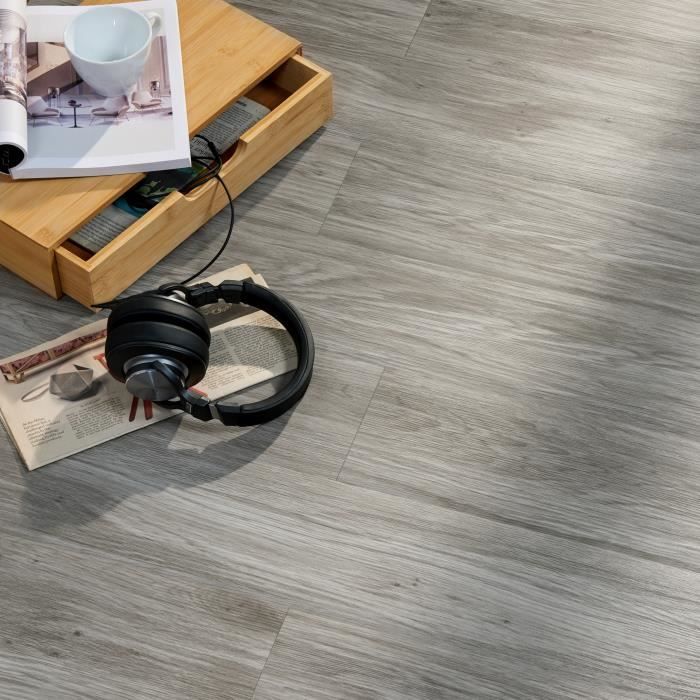Revêtement de Sol Adhésif Valona PVC Vinyle 28 Pièces 3,92 m² Stonewashed Oak Chêne Oxydé