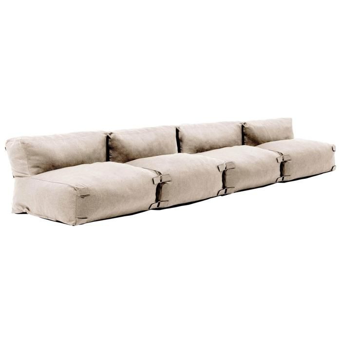Salon de jardin modulable 4 places beige Mixi Oviala Salon de jardin modulable 4 places beige Mixi Oviala