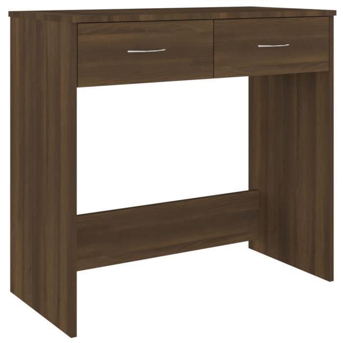 UMR-SALE* Brun Bureau Chêne marron 80x40x75 cm Bois dingénierie -[BBgn7h]
