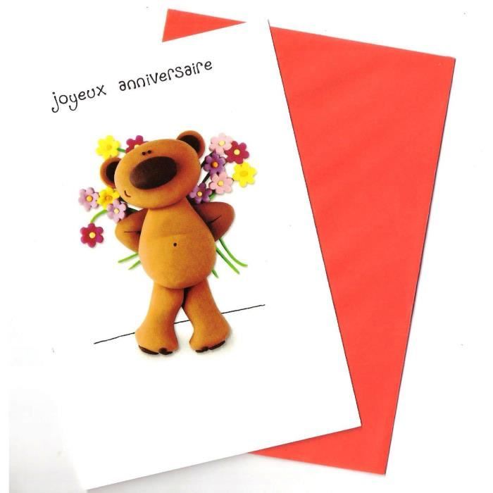 Joyeux Anniversaire Carte Double Marzipan Cdiscount Beaux Arts Et Loisirs Creatifs