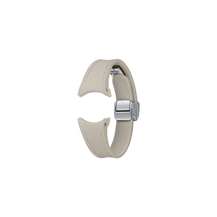 Bracelet Hybride - SAMSUNG - G Watch Series 4/5 - Simili cuir taupe - 115mm S/M - Résistant à la transpiration
