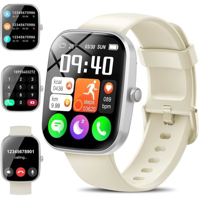 Montre Connectée Femme RifePhi 1.83" - Appels Bluetooth, 113 Sports, Suivi Santé - Compatible Android IOS