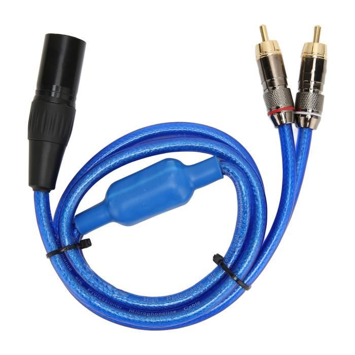 Câble Audio 5 Broches Vers Double XLR 3 Points Femelle - Noir, 18cm, Sans Marque