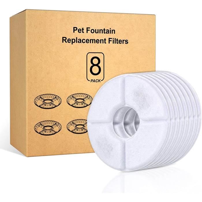 6 Filtres De Rechange Pour Fontaine à Eau Chat - Triple Filtration (résine, Charbon Actif) - 11