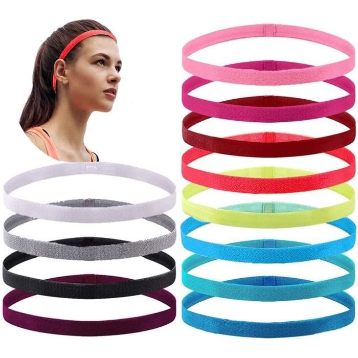 4 Pièces Bandeaux Sport Femmes Antidérapant élastique