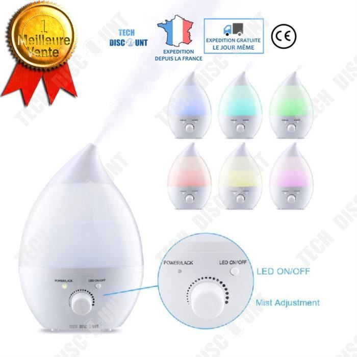 TD® Humidificateur d'air maison bebe chambre vase ionisateur silencieux  veilleuse huiles essentielles enfant purificateur diffuseur - Cdiscount  Bricolage