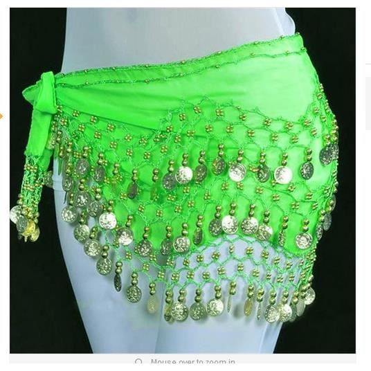 Costume Danse Ceinture Foulard Danse Orientale - Tissu élastique Bleu Violet - Pour Scène Et Spectacles écharpe Hanches Brillante