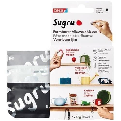 Pate modelable fixante SUGRU - black/white/grey - 3x3.5g