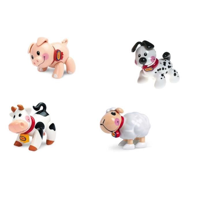Jouet 1er age jeu eveil bebe garcon fille animaux de la ferme vache cochon chien mouton TOLO 1 5 ans idee cadeau mixte des 12 mois Cdiscount Puericulture Eveil bebe