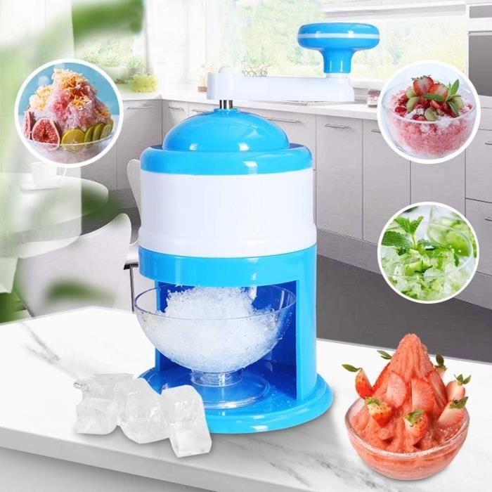 Broyeur à Glace Manuel Portable – Manivelle Facile, Lame Inox, Glaçons En Neige Pour Cocktails, Granitas & Desserts