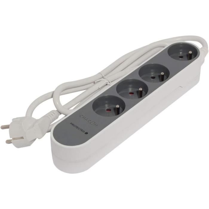 Bloc Multiprise Design Gris-Blanc - 4 X 16A - 3M[C3709] - Cdiscount ...