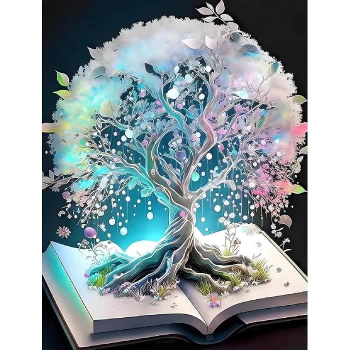Kit Peinture Diamant 5D Arbre De Vie - 30x40 Cm Complet Avec Outils | Art DIY Adulte & Enfant | Décoration Murale Relaxante