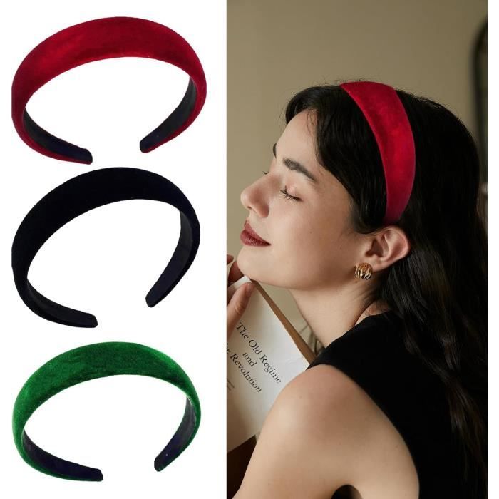 Bandeau Bandana Noir Avec Nœud Pour Femmes Et Filles - Motif Fleurs Blanches, Extensible - Pour Spa, Maquillage, Quotidien, Fêtes - 1