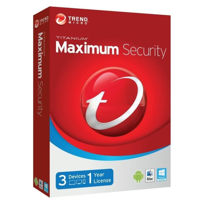 Trend Micro Maximum Security 10 | 2017 - 3 Postes