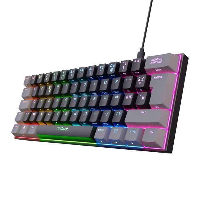 Clavier Gaming Sans Fil Mécanique EleBite EX68 - 65% Layout, 68 Touches, Switch Jaune Linéaire, RGB, Triple Mode (Bluetooth/2.4G/USB-C)