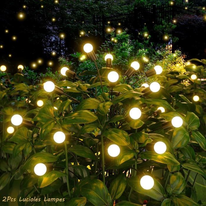 Lampe Solaire Exterieur Jardin - VALUESELLER - 2 Pièces- 10 LED par pièce - Blanc Bhaud - 2 Modes déclairage
